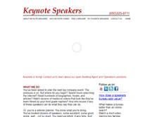 Tablet Screenshot of keynotespeakers.com